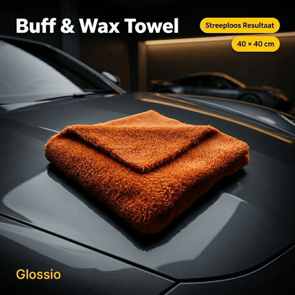 Glossio Glossio Buff/Wax Towel Oranje Microvezel Polijst Doek 40x40cm voor een Streeploos Resultaat Oranje NORGOS 5