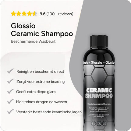 Glossio Glossio Ceramic Shampoo Premium Keramische Zeep 500ML - Diepe Reiniging en Langdurige Bescherming voor Auto Lak en Oppervlakken Glansz 9
