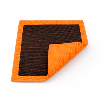 Tonhandtuchmikrofaser -Reinigungsstoff zur Entfernung von Abfällen (40 x 40 cm) - Orange