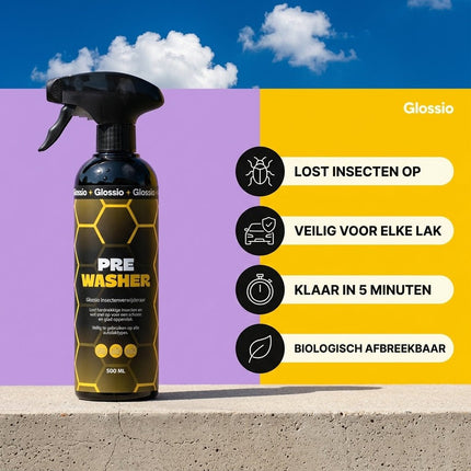 Glossio Glossio Active Pre Washer Premium Vuil en Insectenverwijderaar 500ML - Krachtige Auto Voorreiniger voor Hardnekkig Vuil en Insecten zonder Schade Glansz 5