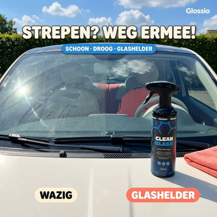 Glossio Glossio Clean Glass Premium Ruitenreiniger 500ML - Streeploze Glasreiniger voor Autoruiten met Krachtige Vuilverwijdering en Kristalhelder Resultaat Glansz 6