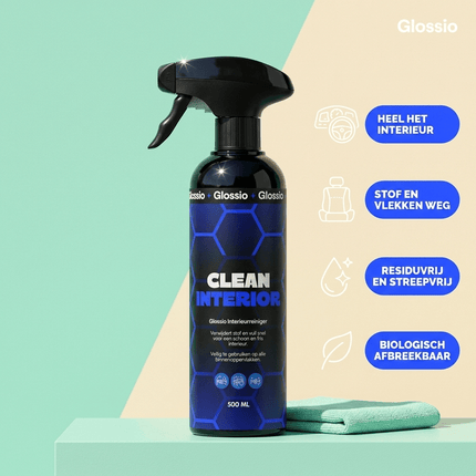 Glossio Glossio Clean Interior Premium Interieurreiniger 500ML - Krachtige Allesreiniger voor Auto Interieur met Frisse en Veilige Afwerking Glansz 9