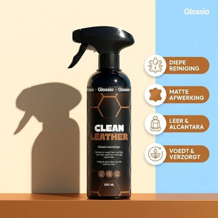 Glossio Glossio Clean Leather Premium Leer en Alcantara Reiniger 500ML – Voor een Dieptereiniging en Matte Afwerking Glansz 6