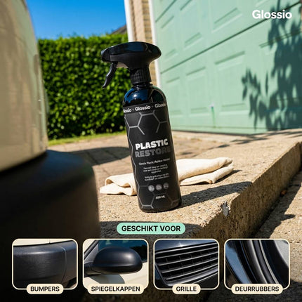 Glossio Glossio Combideal Winterklaar Pakket – Bescherming tegen Strooizout met Active Shampoo, Plastic/Rubber Restore en Quick Detailer Combideal 3