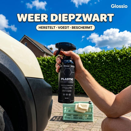 Glossio Glossio Plastic/Rubber Restore Premium Bumper en Rubber Kleurherstel 500ML - Langdurige Bescherming en Herstel voor Plastic en Rubber Auto Onderdelen Glansz 5