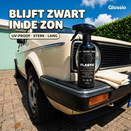 Glossio Glossio Plastic/Rubber Restore Premium Bumper en Rubber Kleurherstel 500ML - Langdurige Bescherming en Herstel voor Plastic en Rubber Auto Onderdelen Glansz 8
