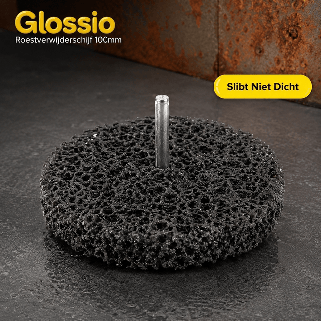 Glossio Glossio Roestverwijderschijf 100x15x6mm – Non-woven Schijf voor Roest en Lak Accessoire voor Boormachine AMiO 2