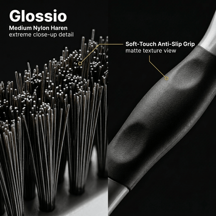 Glossio Glossio Medium Interieur Detail Kwast – Krasvrije Auto Detailing Borstel Grijs AMiO 4