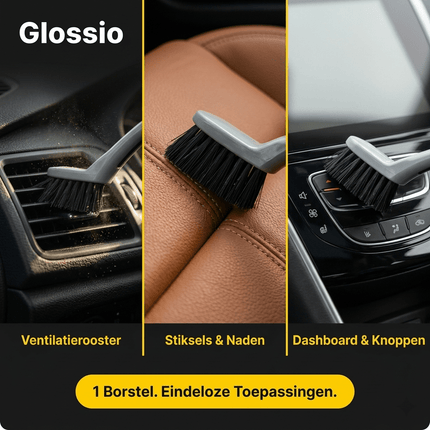 Glossio Glossio Medium Interieur Detail Kwast – Krasvrije Auto Detailing Borstel Grijs AMiO 6