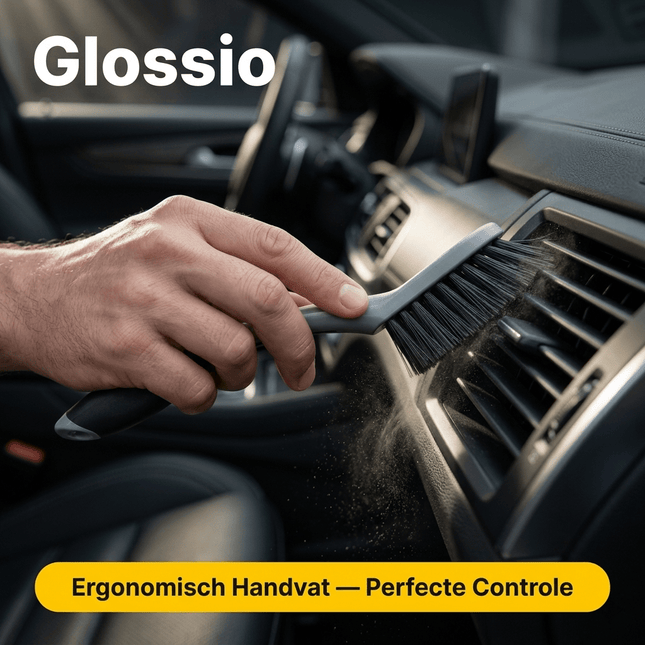 Glossio Glossio Medium Interieur Detail Kwast – Krasvrije Auto Detailing Borstel Grijs AMiO 2