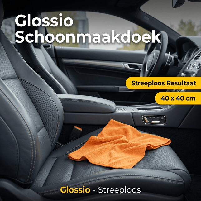 Glossio Glossio Microvezel Doek Oranje Schoonmaak Doek voor een Streeploos Resultaat Oranje VCTparts 2