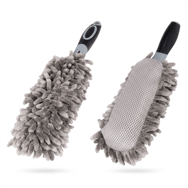 Glossio Glossio Microvezel Sponsborstel – Krasvrije Detailing Borstel voor Auto en Velgen Grijs AMiO 1