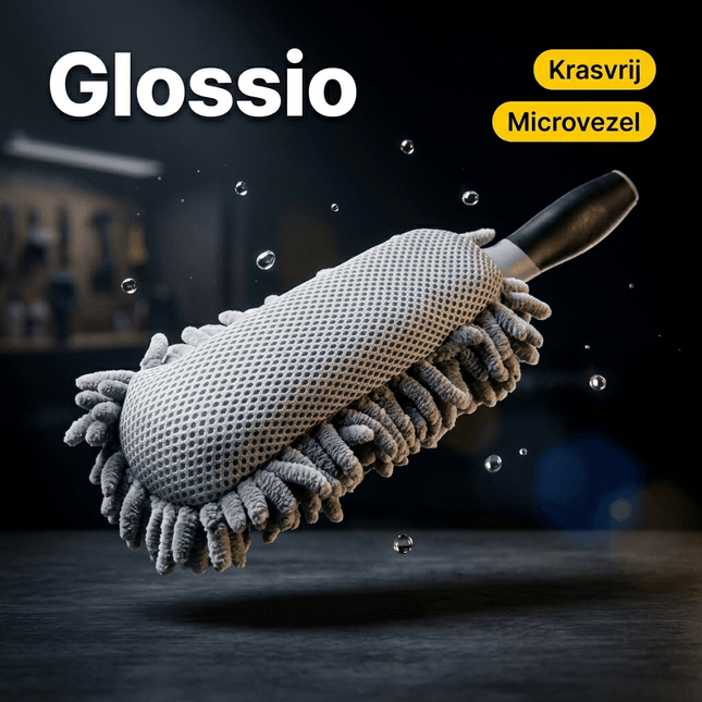 Glossio Glossio Microvezel Sponsborstel – Krasvrije Detailing Borstel voor Auto en Velgen Grijs AMiO 2