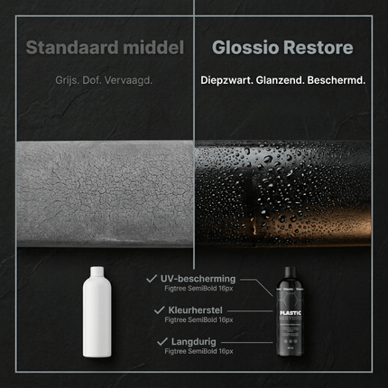 Glossio Glossio Plastic/Rubber Restore Premium Bumper en Rubber Kleurherstel 500ML - Langdurige Bescherming en Herstel voor Plastic en Rubber Auto Onderdelen Glansz 3