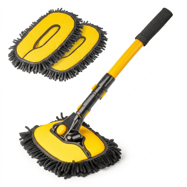 Glossio Glossio Telescopische Wasborstel Set – Inclusief 3 Verwisselbare Microvezel Pads (46 - 100 cm) AMiO 1