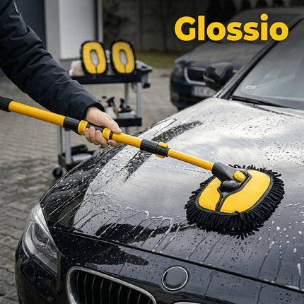 Glossio Glossio Telescopische Wasborstel Set – Inclusief 3 Verwisselbare Microvezel Pads (46 - 100 cm) AMiO 6