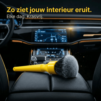 Glossio Glossio Ultrazachte Interieur Detail Kwast voor Krasvrije Reiniging Geel NORGOS 3