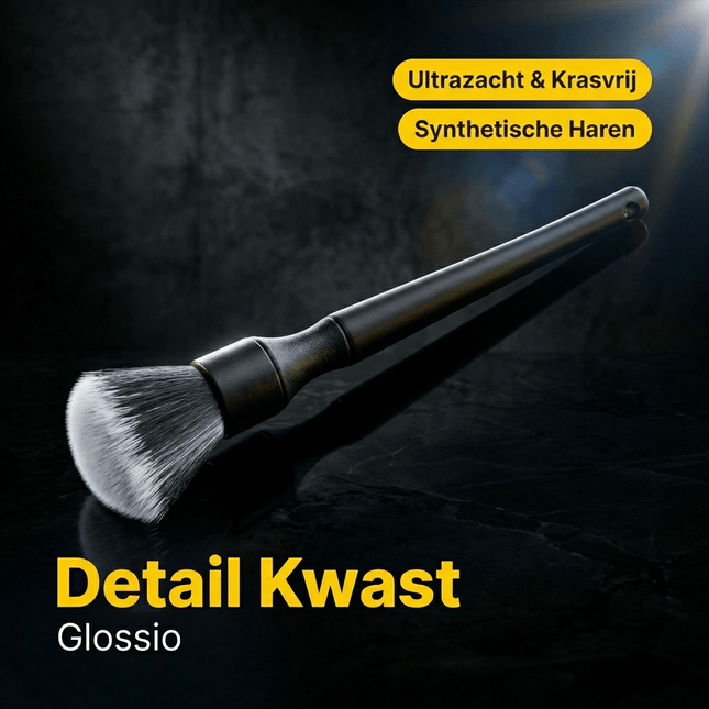 Glossio Glossio Ultrazachte Interieur Detail Kwast voor Krasvrije Reiniging Zwart NORGOS 2
