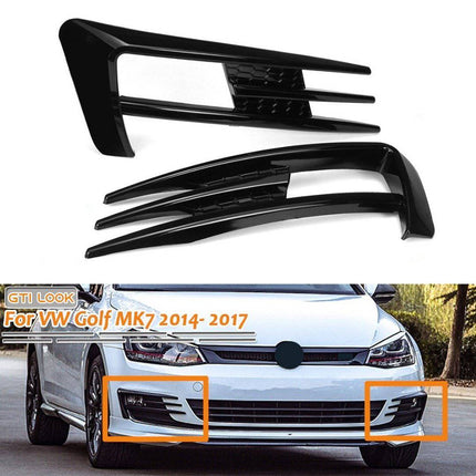 VCTparts Golf 7 GTI Look Mistlicht Kap Booskijker Rooster Glans Zwart [Volkswagen Golf MK7 2013 - 2017] NORGOS 1