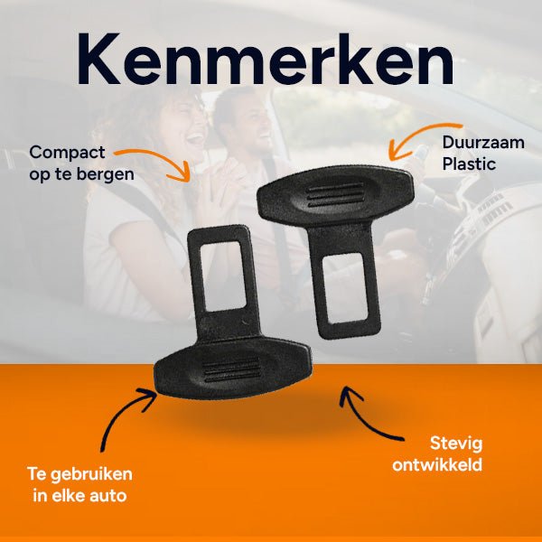 Gordel Alarmstopper Clip Universeel – Voorkomt Gordelwaarschuwing – Set van 2 Stuks - VCTparts.nl
