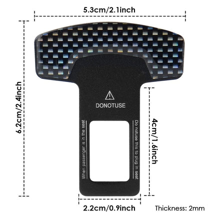 VCTparts Gordel Clip Alarmstopper Zwart Carbon – Voorkomt Gordelwaarschuwing in Auto (set) NORGOS 8