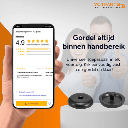 VCTparts Gordel Riem Afstand Stopper Clip Auto – Set van 2 – Voorkomt Wegglijdende Veiligheidsgordel – Snelle Montage Zonder Gereedschap – Universele Gordelklem – APK Geschikt – Comfort & Veiligheid NORGOS 5