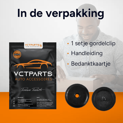 VCTparts Gordel Riem Afstand Stopper Clip Zwart [Gordelhouder - Gordelclip - Gesphouder - Gordelstopper] NORGOS 4