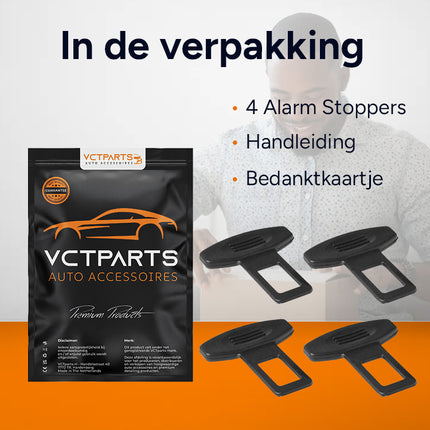 Gordel Alarmstopper Clip Universeel – Voorkomt Gordelwaarschuwing – Set van 4 Stuks - VCTparts.nl