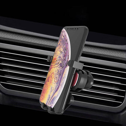 Merkloos Gravity Smartphone Auto Telefoonhouder voor Ventilatierooster met Luchtverfrisser Zwart Hurtel 6