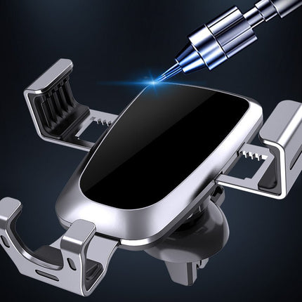 Wozinsky Gravity Smartphone Autohouder YC08 Voor Ventilatierooster - Zilveren Telefoonhouder Hurtel 10