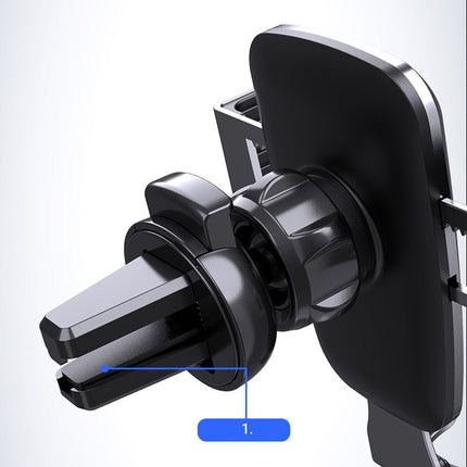 Wozinsky Gravity Smartphone Autohouder YC08 Voor Ventilatierooster - Zilveren Telefoonhouder Hurtel 8