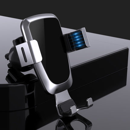 Wozinsky Gravity Smartphone Autohouder YC08 Voor Ventilatierooster - Zilveren Telefoonhouder Hurtel 5