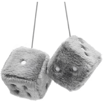 Grauer Innenspiegel Anhänger Würfel Würfelspiegel - grau