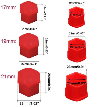 VCTparts Grijze Wielbout Wielmoer Doppen Beschermende Afdekkapjes 20 stuks - 17mm (set) NORGOS 2