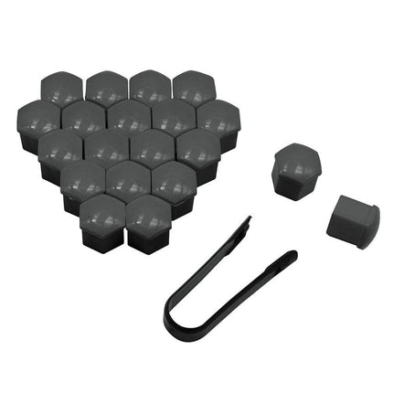 VCTparts Grijze Wielbout Wielmoer Doppen Beschermende Afdekkapjes 20 stuks - 17mm (set) NORGOS 1