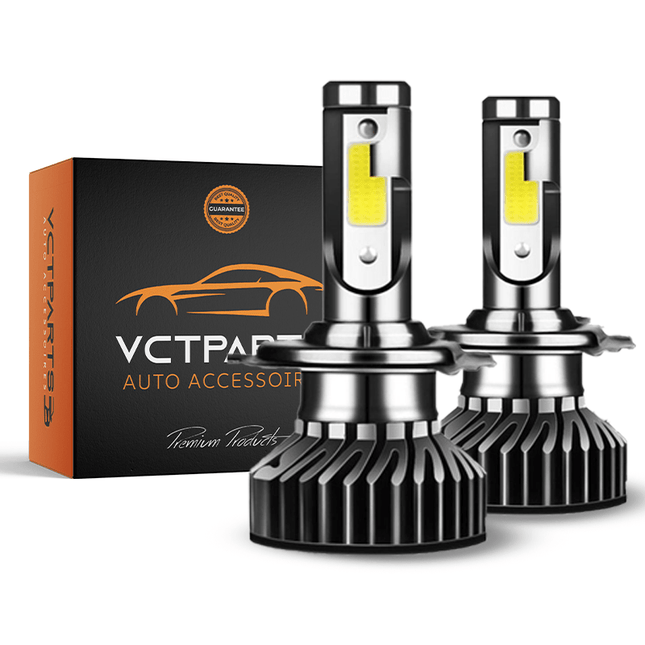 H4 LED Dimlicht Koplampen 8000K – Helder Wit/IJsblauw Licht met Ventilator en Canbus Decoder (Set van 2) - VCTparts.nl