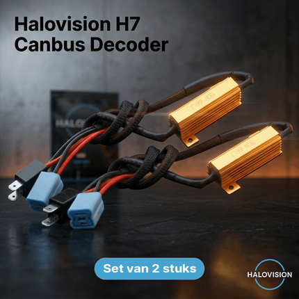 HaloVision Halovision H7 Halogeen naar LED Adapter Canbus Anti - Error Decoder 6 Ohm 50W Belastingsweerstand Set - Voorkom Foutmeldingen en Flikkering bij LED Verlichting HaloVision 2