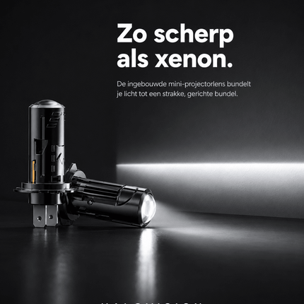 HaloVision HaloVision Pro Projector LED Koplampen H7 – 40W 8000Lm 6000K – Canbus plug and play - Met Mini Lens Technologie HaloVision 3