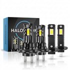 HaloVision HaloVision Turbo LED Groot Licht + Koplampen H7 + H1 – 25W 30000Lm 6000K Helder Wit – Canbus Plug en Play Dimlicht + Grootlicht LED Set van 4 Autolampen Combideal 1