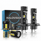 HaloVision HaloVision Turbo LED Koplamp H4 + T10 W5W Bundel 6000K Helder Wit - Canbus Plug en Play Dimlicht Grootlicht Stadslicht DRL Interieur en Kenteken LED Set HaloVision 1