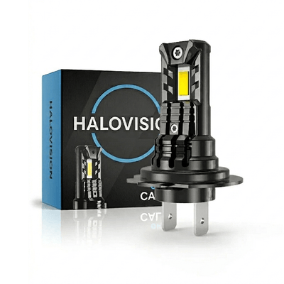 HaloVision Turbo LED Scheinwerfer H7 - 1 Stück 25W 30000Lm 6000K Klares Weiß - Canbus Plug and Play Motorrad Scheinwerfer und Auto Ersatz LED