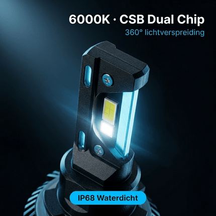 HaloVision HaloVision Turbo LED Koplampen H15 – 25W 5000Lm 6000K Helder Wit - Canbus Plug and Play DRL Grootlicht LED Set van 2 Autolampen HaloVision 14