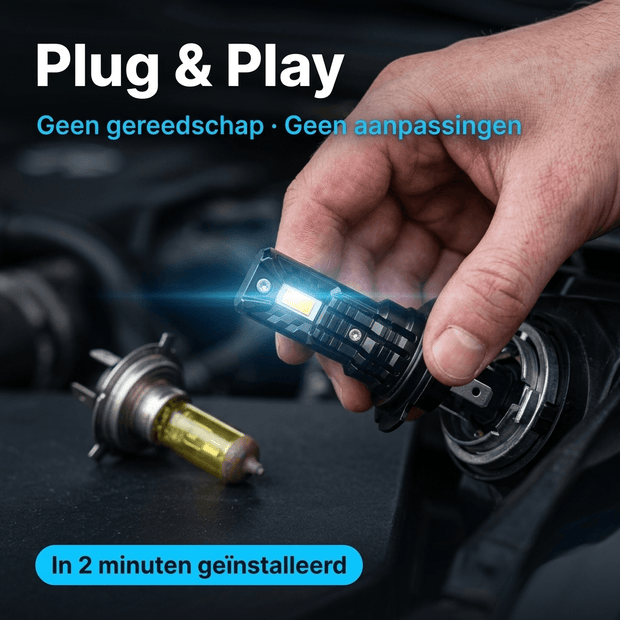 HaloVision HaloVision Turbo LED Koplampen H7 – 25W 5000Lm 6000K Helder Wit – Canbus Plug en Play Dimlicht Grootlicht LED Set van 2 Autolampen HaloVision 5