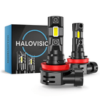 HaloVision HaloVision Turbo LED Koplampen H8 H9 H11 H16 – 25W 30000Lm 6000K Helder Wit – Canbus Plug en Play Mistlamp Dimlicht LED Set van 2 Autolampen HaloVision 1