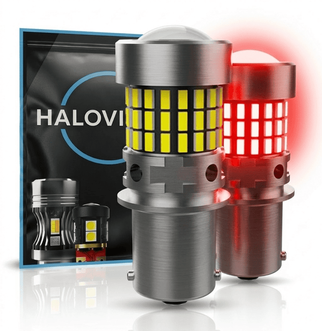 HaloVision HaloVision Turbo LED BA15S P21W 1156 Fel Rood 6W - Krachtige Canbus Plug en Play Achterlicht en Remlicht LED Set van 2 Autolampen HaloVision 1