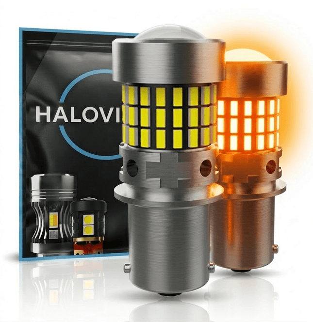 HaloVision HaloVision Turbo LED BAU15S PY21W Amber Oranje 6W - Canbus Knipperlicht Lampen Set van 2 voor Richtingaanwijzers 12V Plug en Play HaloVision 1