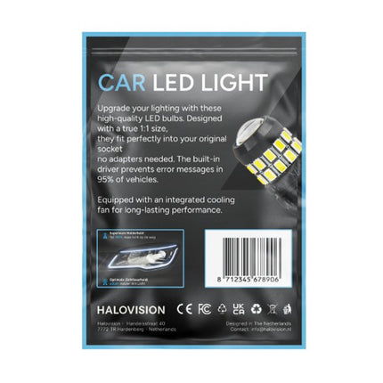 HaloVision HaloVision Turbo LED BAU15S PY21W Amber Oranje 6W - Canbus Knipperlicht Lampen Set van 2 voor Richtingaanwijzers 12V Plug en Play HaloVision 11