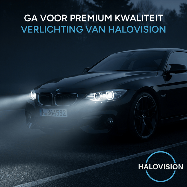 HaloVision Turbo LED Groot Licht + Koplampen H7 + H1 – 150W 30000Lm 6000K Helder Wit – Canbus Plug en Play Dimlicht + Grootlicht LED Set van 4 Autolampen - VCTparts.nl