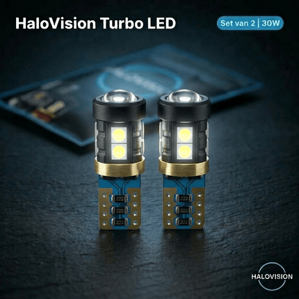 HaloVision HaloVision Turbo LED T10 W5W Amber Oranje - Canbus Plug en Play Zijmarkering Knipperlicht en Retro Dagrijverlichting Set van 2 HaloVision 2