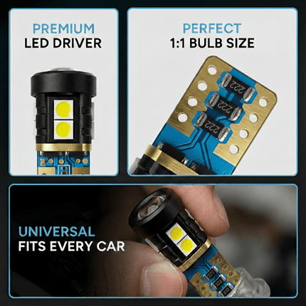 HaloVision HaloVision Turbo LED T10 W5W Amber Oranje - Canbus Plug en Play Zijmarkering Knipperlicht en Retro Dagrijverlichting Set van 2 HaloVision 4